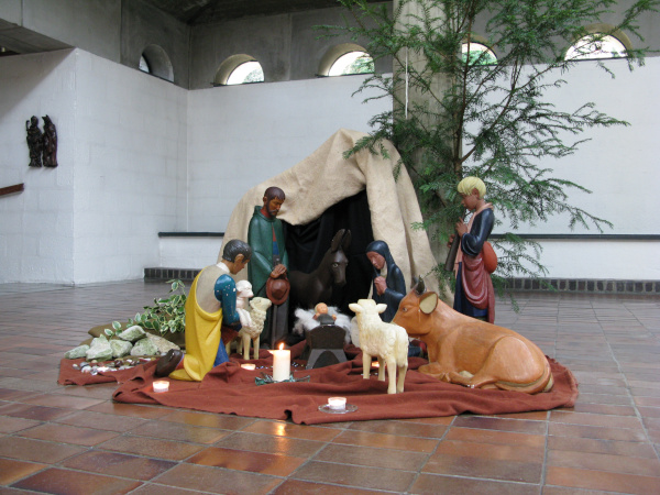 Christmas 2011 by the pillar in NE corner of the sanctuary