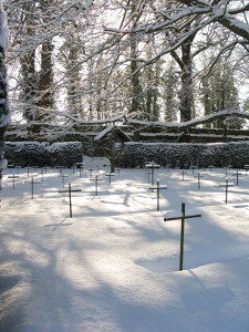 Nun's graveyard in the snow